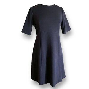 Peserico Womens Dress IT 48 US 12 Gray Stretch Cotton Aline Sheath Minimalist